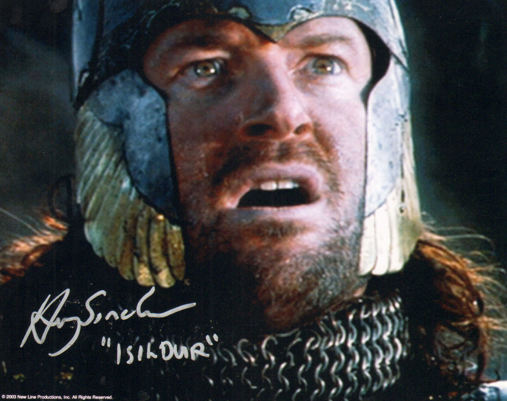 Harry Sinclair as Isildur in The Lord of the Rings: The Rings of Power Signed 11x14 Photo with Character Name