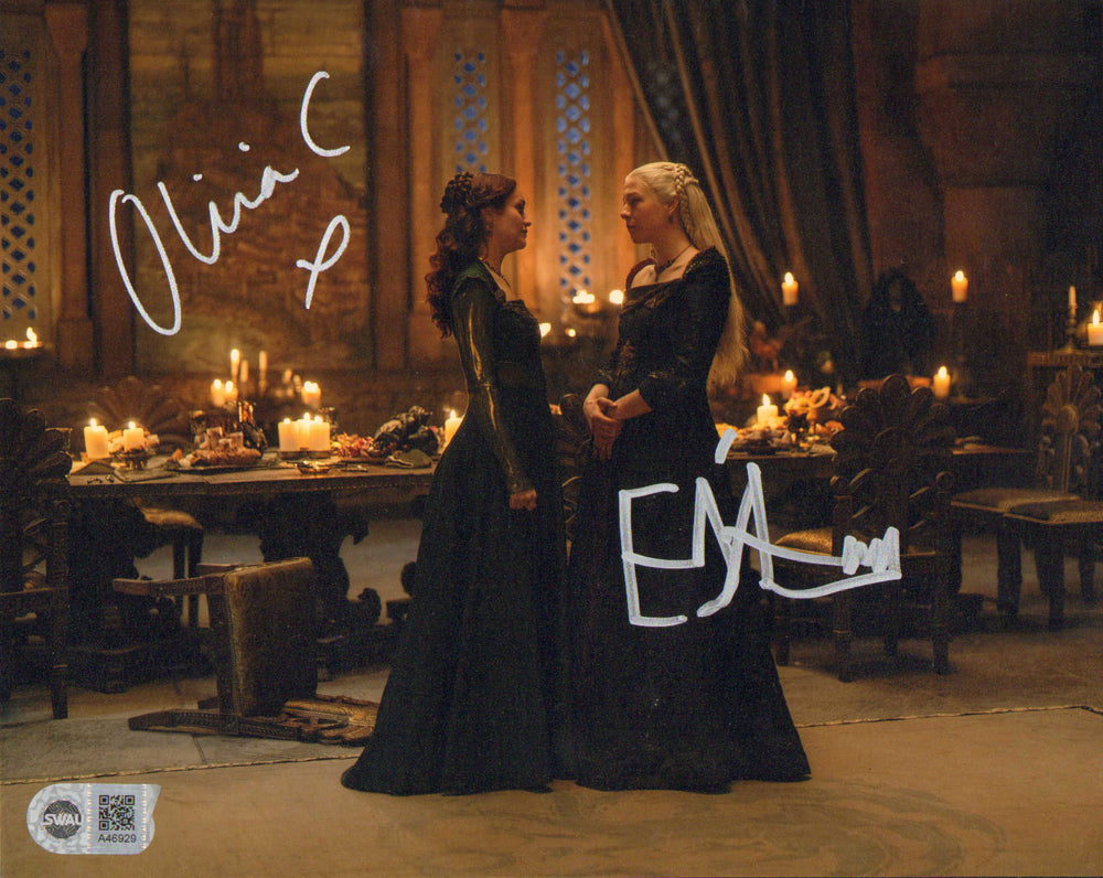 Emma D’Arcy as Princess Rhaenyra Targaryen & Olivia Cooke as Alicent Hightower in HBO's House of the Dragon (SWAU) Signed 8x10 Photo