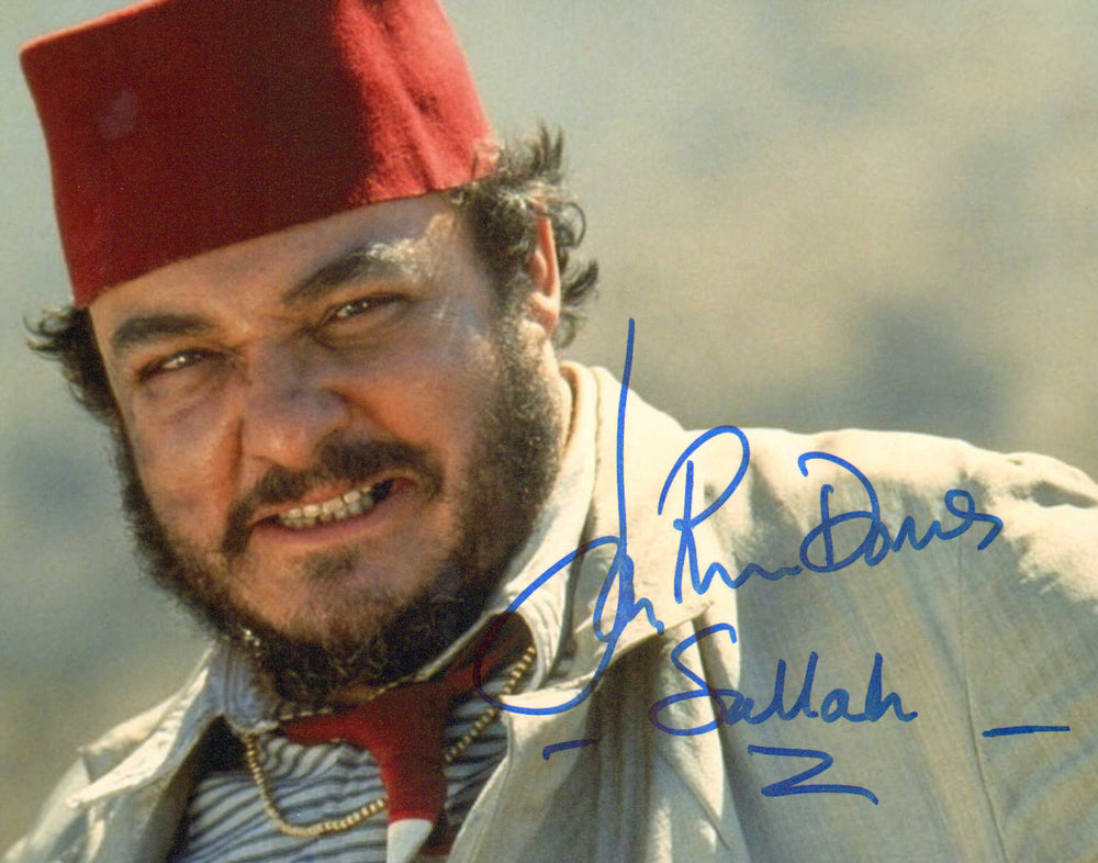 John Rhys-Davies as Sallah in Indiana Jones and The Last Crusade Signed 8x10 Photo with Character Name