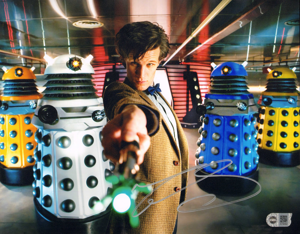 Matt Smith as The Eleventh Doctor in Doctor Who (SWAU) Signed 11x14 Photo