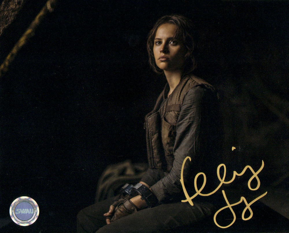 Felicity Jones as Jyn Erso in Rogue One: A Star Wars Story (SWAU) Signed 8x10 Photo