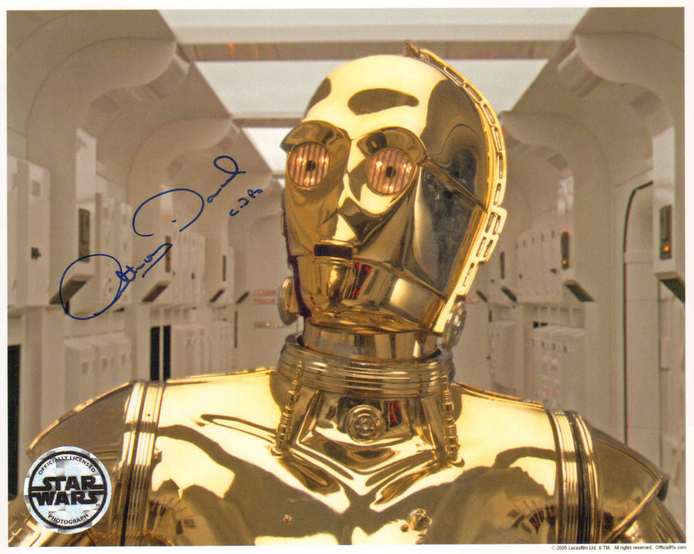 Anthony Daniels as C-3PO in Star Wars: A New Hope (Official Pix) Signed 8x10 Photo