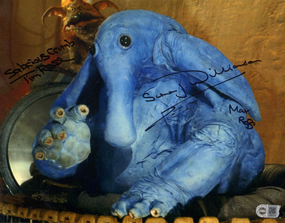 Tim Rose as Salacious Crumb & David Williamson as Max Rebo in Star Wars: Return of the Jedi (SWAU) Signed 11x14 Photo with Character Names