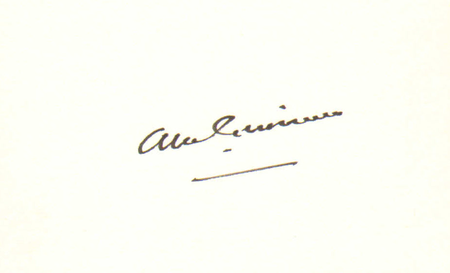 Alec Guinness Obi-Wan Kenobi in Star Wars: A New Hope Signed 5x3 Index Card