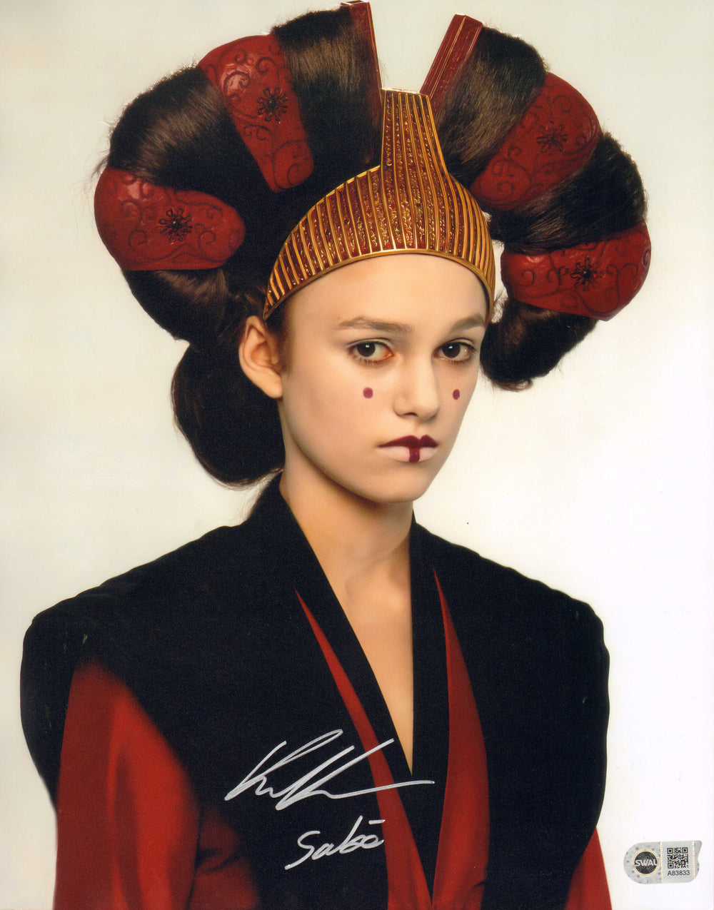 Keira Knightley as Sabe in Star Wars Episode I: The Phantom Menace (SWAU) Signed 11x14 Photo with Character Name