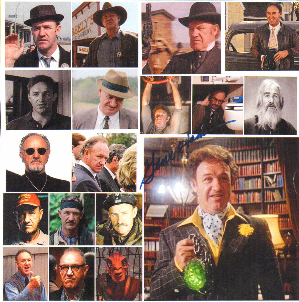 Gene Hackman in Superman, Unforgiven, Bonnie & Clyde, The Poseidon Adventure (Official Pix) Signed 8x8 Photo