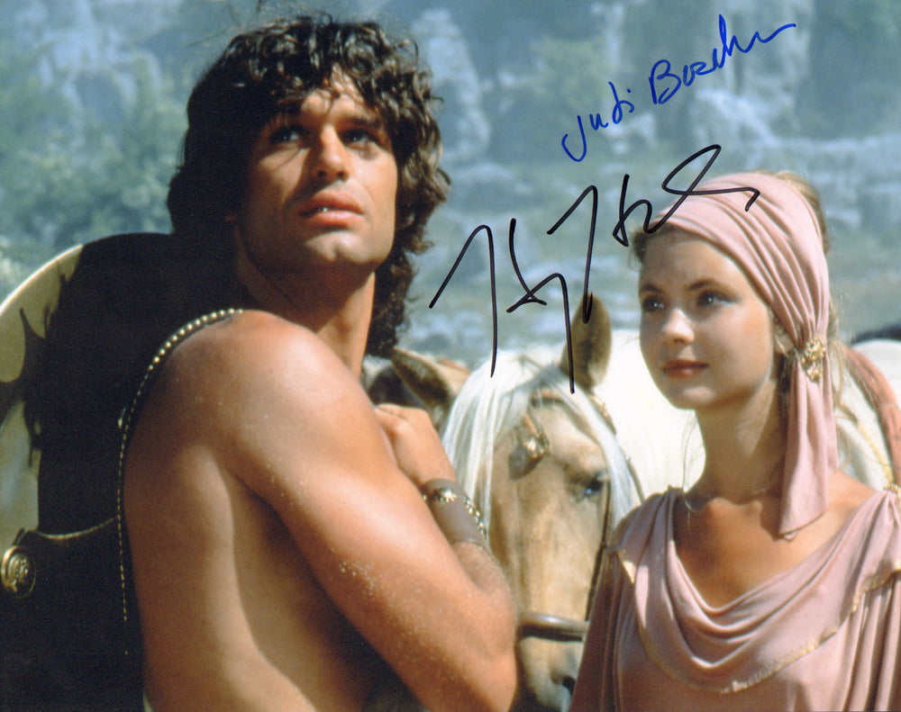 Harry Hamlin as Perseus & Judi Bowker as Andromeda in Clash of the Titans Signed 11x14 Photo