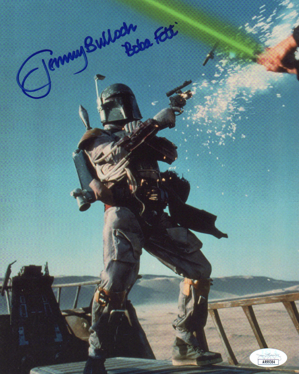 Jeremy Bulloch as Boba Fett in Star Wars: Return of the Jedi (JSA) Signed 8x10 Photo Postcard with Character Name