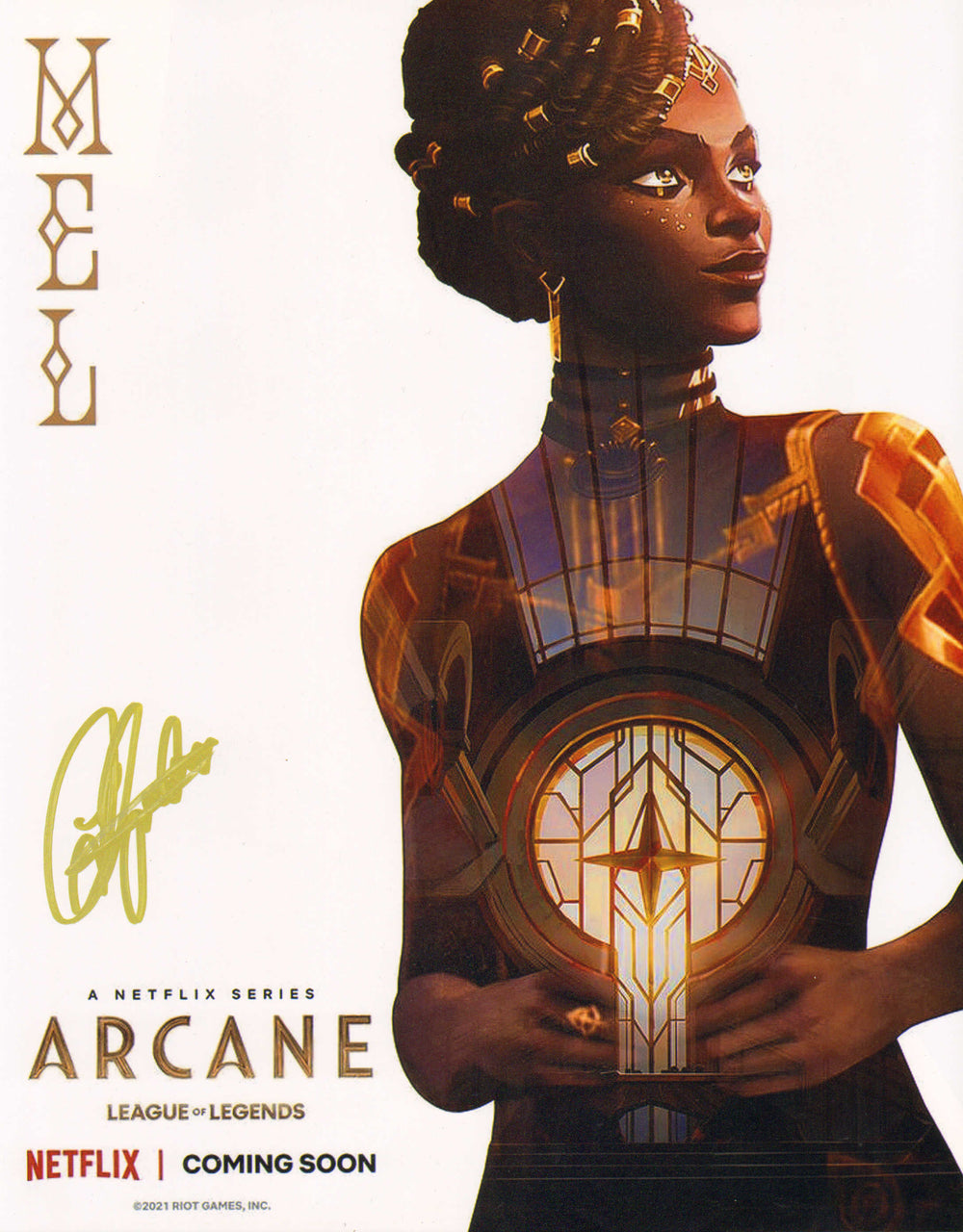 Toks Olagundoye as Mel Medarda in Arcane: League of Legends Signed 11x14 Photo