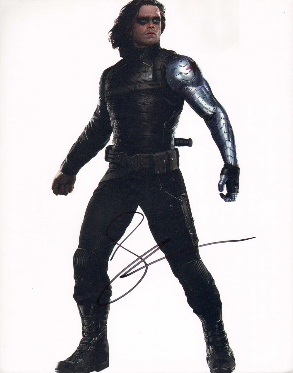 Sebastian Stan as Winter Soldier in Captain America: The Winter Soldier Signed 11x14 Photo