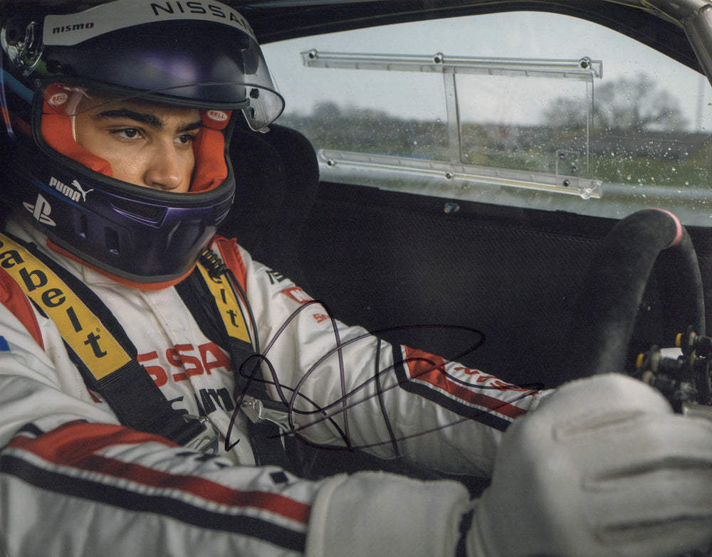 Archie Madekwe as Jann Mardenborough in Gran Turismo Signed 11x14 Photo