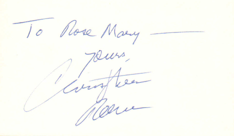 Christopher Reeve Superman from Superman: The Movie Signed 3x5 Index Card