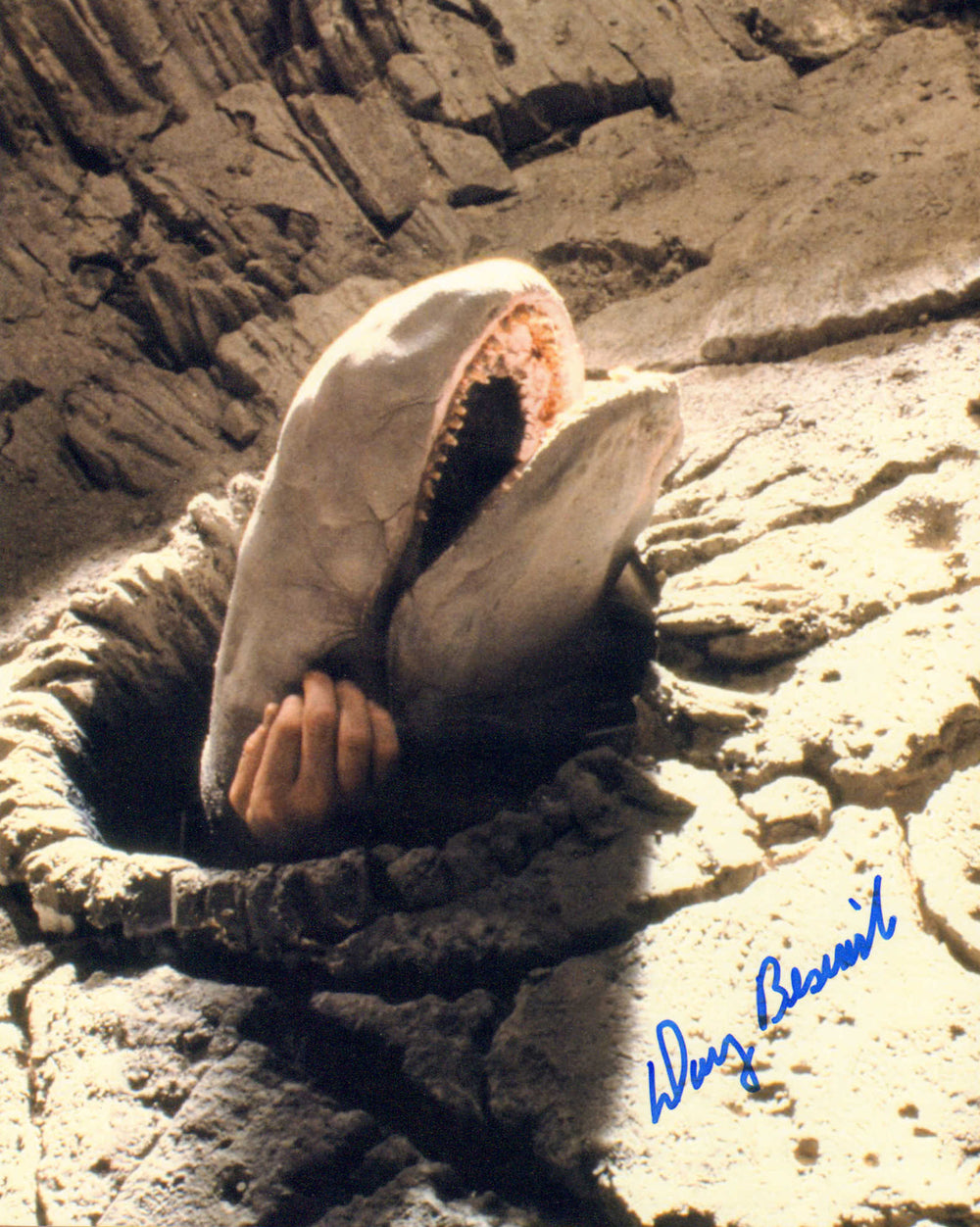 Doug Beswick with Asteroid Worm Behind the Scenes of Star Wars Signed 8x10 Photo