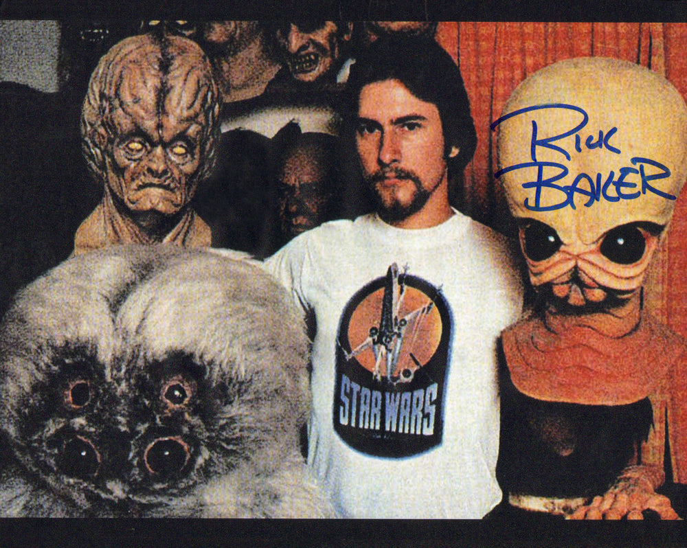 Rick Baker Make-Up Artist of Alien Masks Behind the Scenes of Star Wars: A New Hope Signed 8x10 Photo