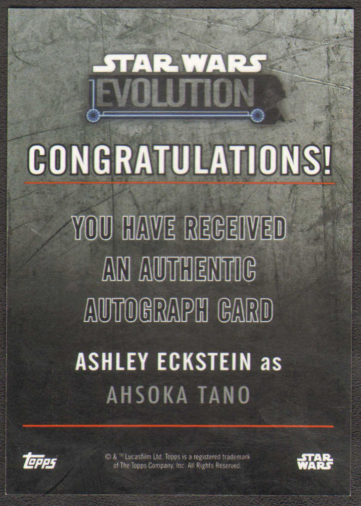 
                  
                    Ashley Eckstein as Ahsoka Tano in Star Wars: The Clone Wars Topps Evolution Trading Card #11
                  
                