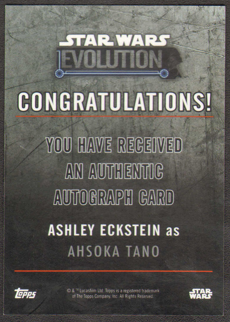 
                  
                    Ashley Eckstein as Ahsoka Tano in Star Wars: The Clone Wars Topps Evolution Trading Card #11
                  
                