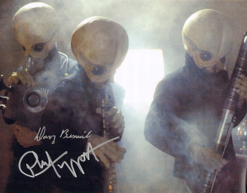 Phil Tippett & Doug Beswick Visual Effects Artists of the Cantina Band in Star Wars: A New Hope Signed 11x14 Photo