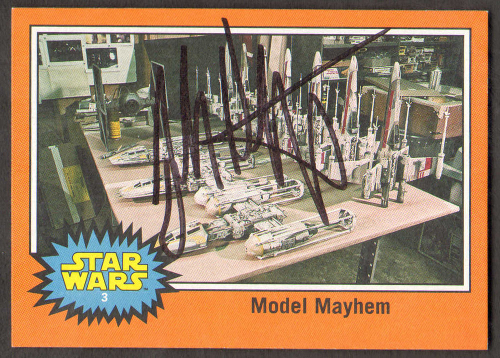 John Dykstra ILM Special Effects Supervisor for Star Wars: A New Hope Model Mayhem Signed Topps Trading Card #3