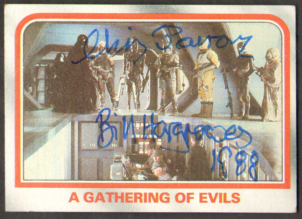 Chris Parsons as 4-LOM & Bill Hargreaves as IG-88 in Star Wars: The Empire Strikes Back Signed Topps Trading Card #73