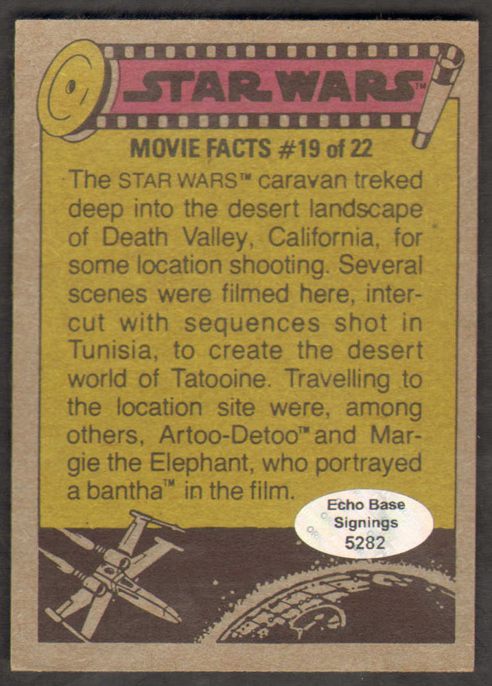 
                  
                    Jon Berg Visual Effects Artist Behind the Scenes of Star Wars: A New Hope Cantina Musicians (Echo Base) Signed Topps Trading Card #19
                  
                