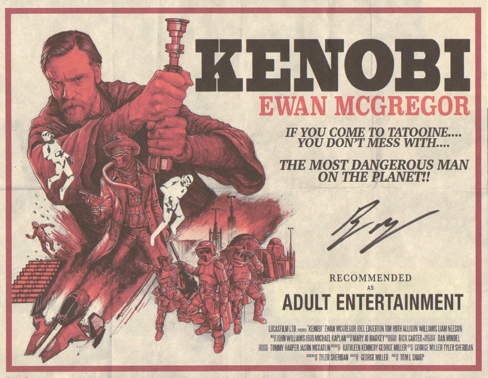 Ewan McGregor as Obi-Wan Kenobi in Star Wars: Obi-Wan Kenobi (Beckett) Signed 8x10 Mini Poster