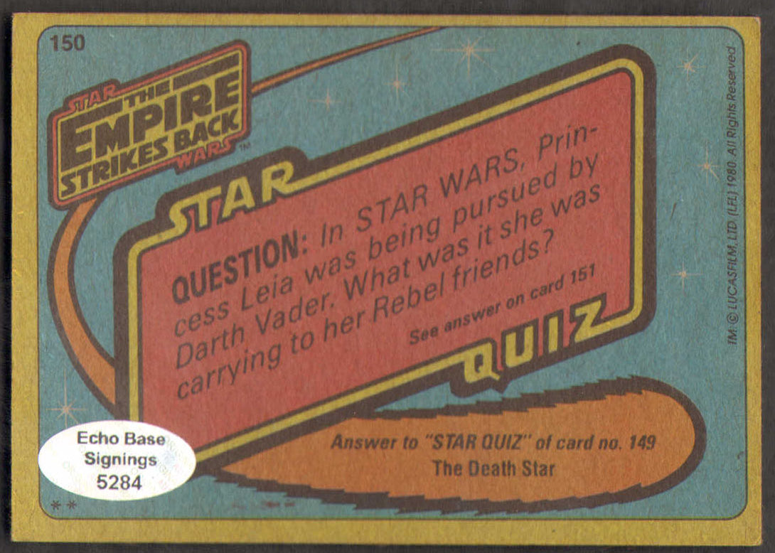 
                  
                    Jon Berg Visual Effects Artist Behind the Scenes of Star Wars: The Empire Strikes Back Imperial Probe Droid (Echo Base) Signed Topps Trading Card #150
                  
                