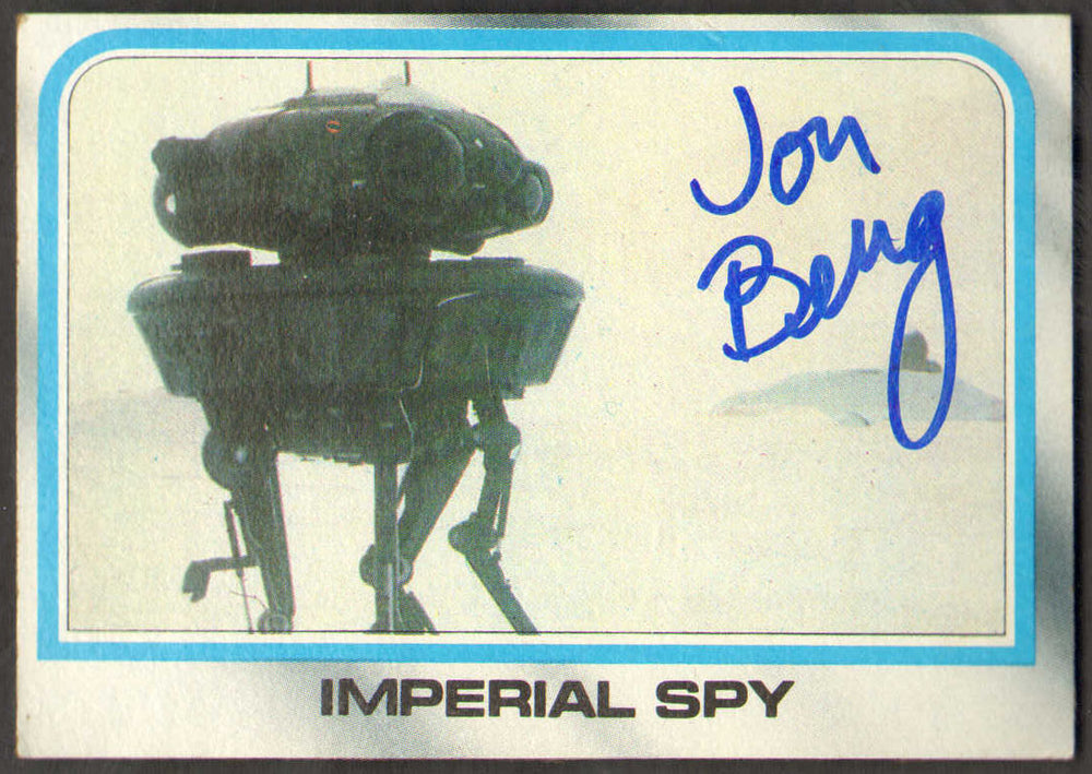 Jon Berg Visual Effects Artist Behind the Scenes of Star Wars: The Empire Strikes Back Imperial Probe Droid (Echo Base) Signed Topps Trading Card #150