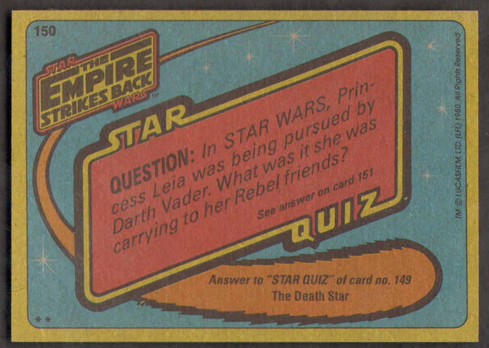 
                  
                    Joe Johnston, Bill Hargreaves, & Tom St. Amand Visual Effects Artists in Star Wars: The Empire Strikes Back Signed Topps Trading Card #150
                  
                