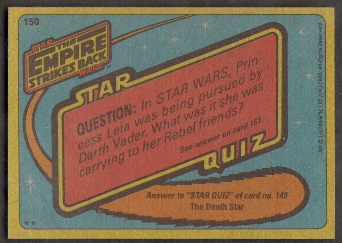 
                  
                    Joe Johnston, Bill Hargreaves, & Tom St. Amand Visual Effects Artists in Star Wars: The Empire Strikes Back Signed Topps Trading Card #150
                  
                