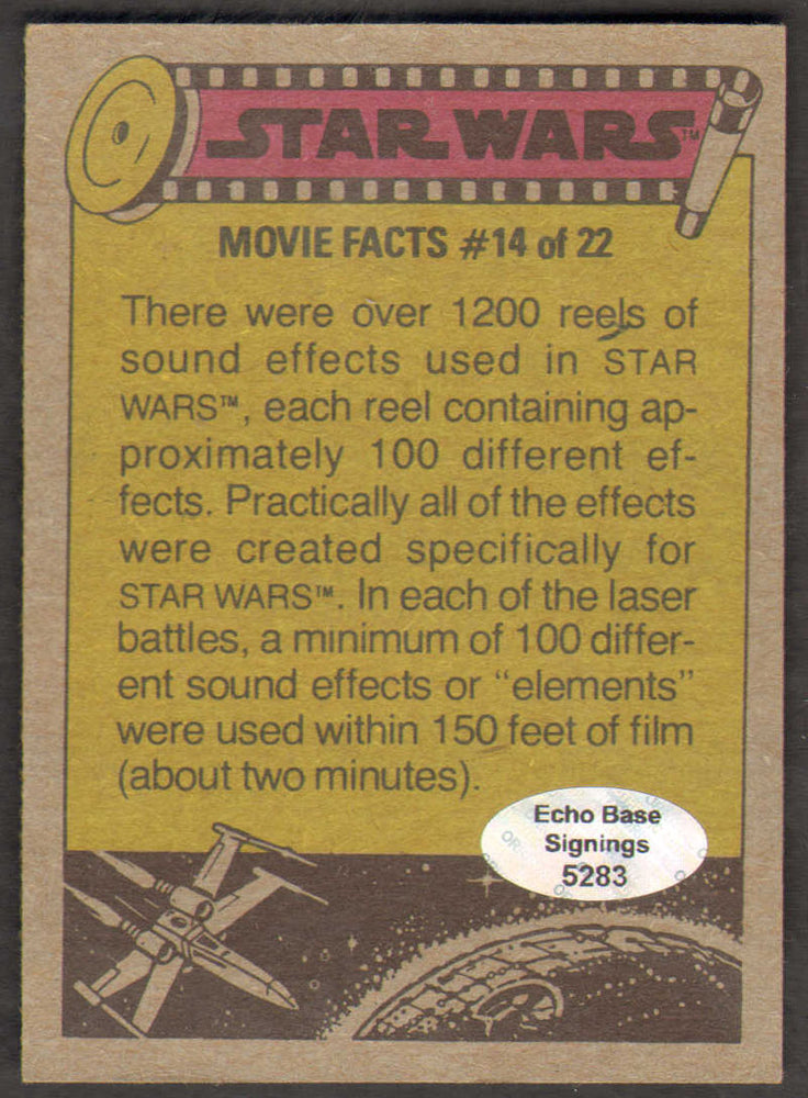 
                  
                    Jon Berg Visual Effects Artist Behind the Scenes of Star Wars: A New Hope Cantina Creatures Signed Topps Trading Card #14
                  
                