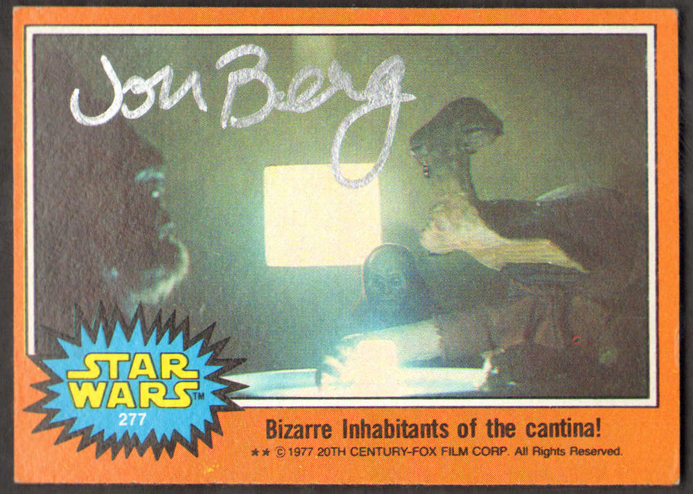 Jon Berg Visual Effects Artist Behind the Scenes of Star Wars: A New Hope Cantina Creatures Signed Topps Trading Card #14