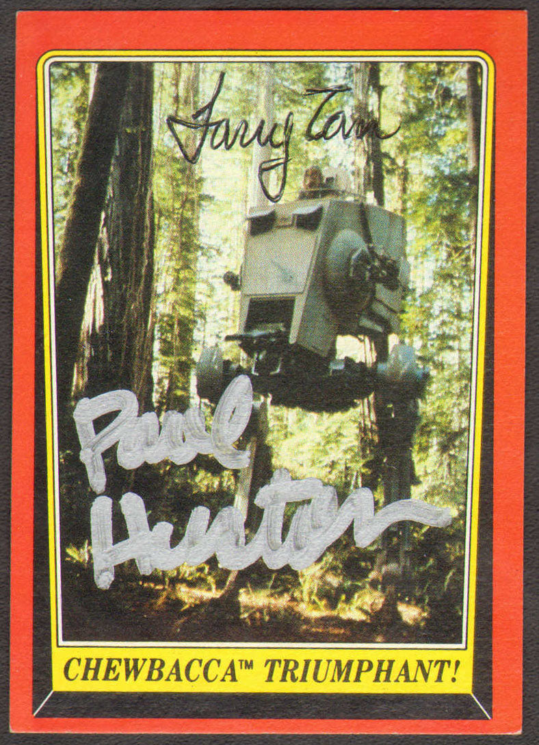 Carry Tan & Paul Huston Behind the Scenes of Star Wars: Return of the Jedi Signed Topps Trading Card #110