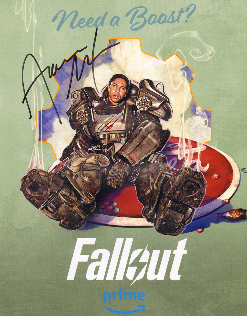 Aaron Moten as Maximus in Fallout Signed 11x14 Photo