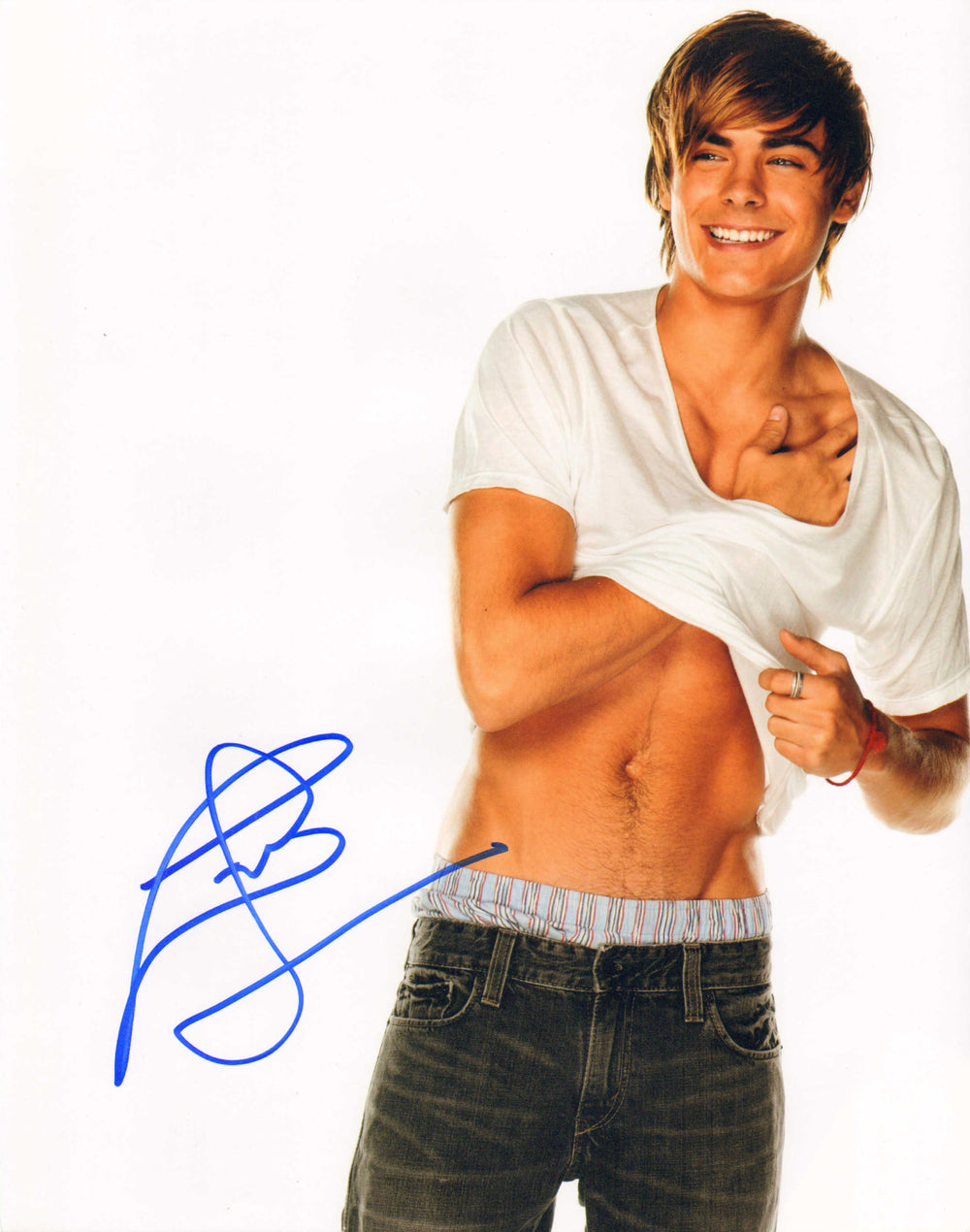 Zac Efron from High School Musical, 17 Again, Neighbors, Baywatch, & The Iron Claw Sexy Signed 11x14 Photo