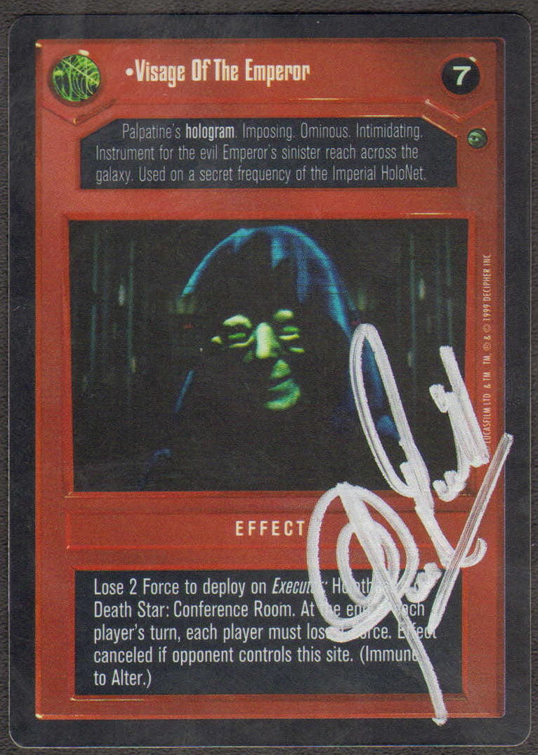 Clive Revill as Emperor Palpatine in Star Wars: The Empire Strikes Back Signed Trading Card #7