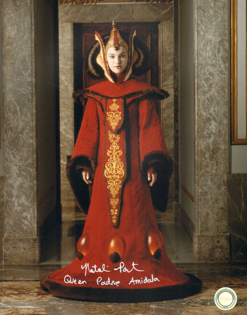 Natalie Portman as Queen Amidala in Star Wars Episode I: The Phantom Menace (SWAU) Signed 11x14 Photo with Character Name