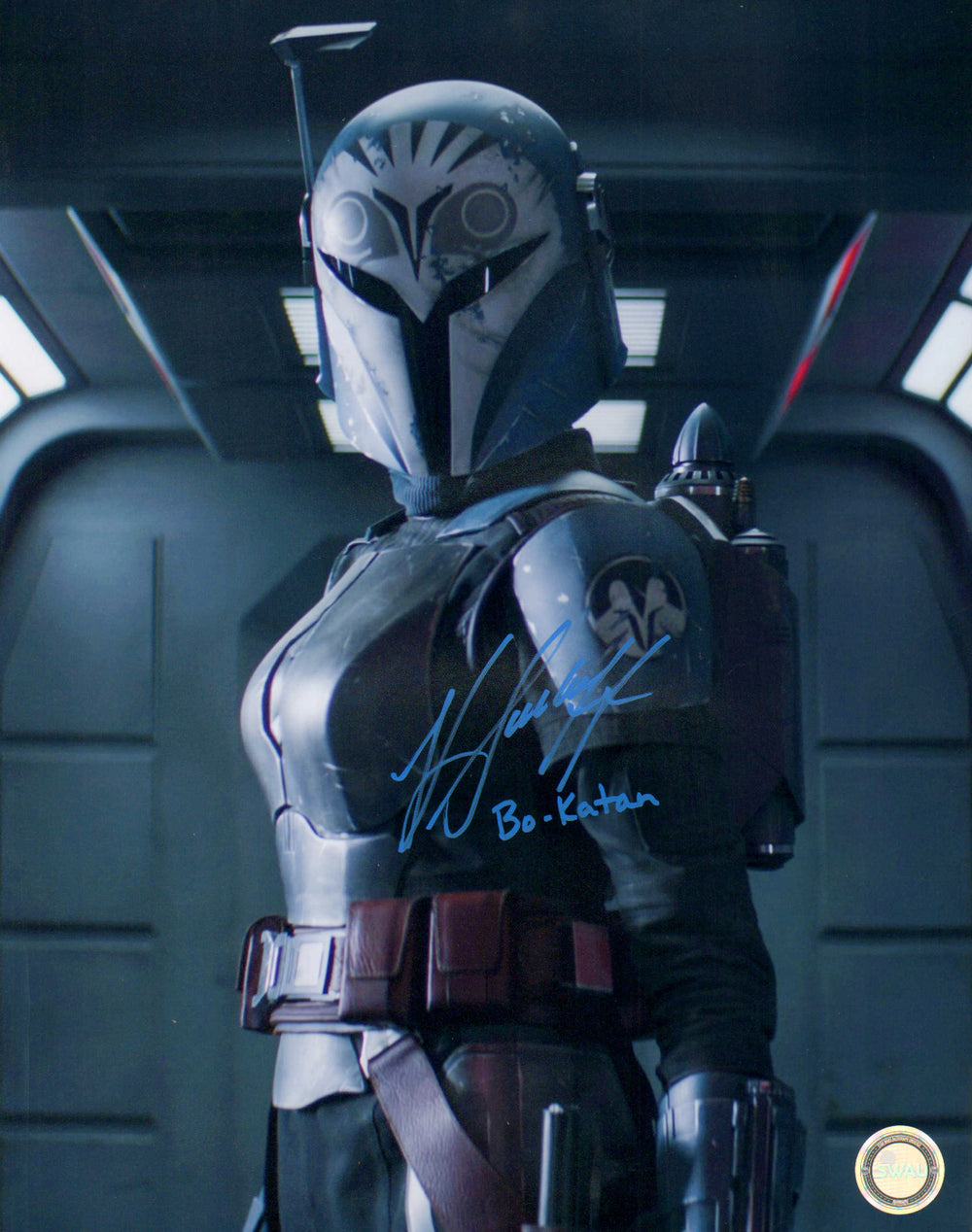 Katee Sackhoff as Bo-Katan in Star Wars: The Mandalorian (SWAU) Signed 11x14 Photo with Character Name