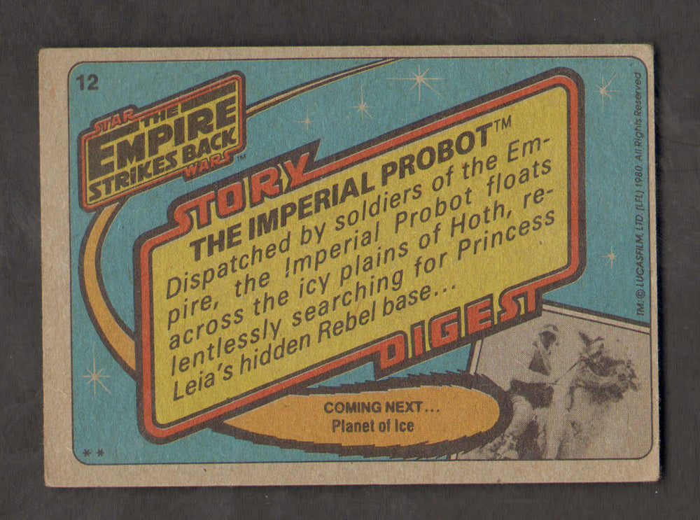 
                  
                    Bill Hargreaves as Imperial Probe Droid in Star Wars: The Empire Strikes Back Signed Topps Trading Card #12
                  
                