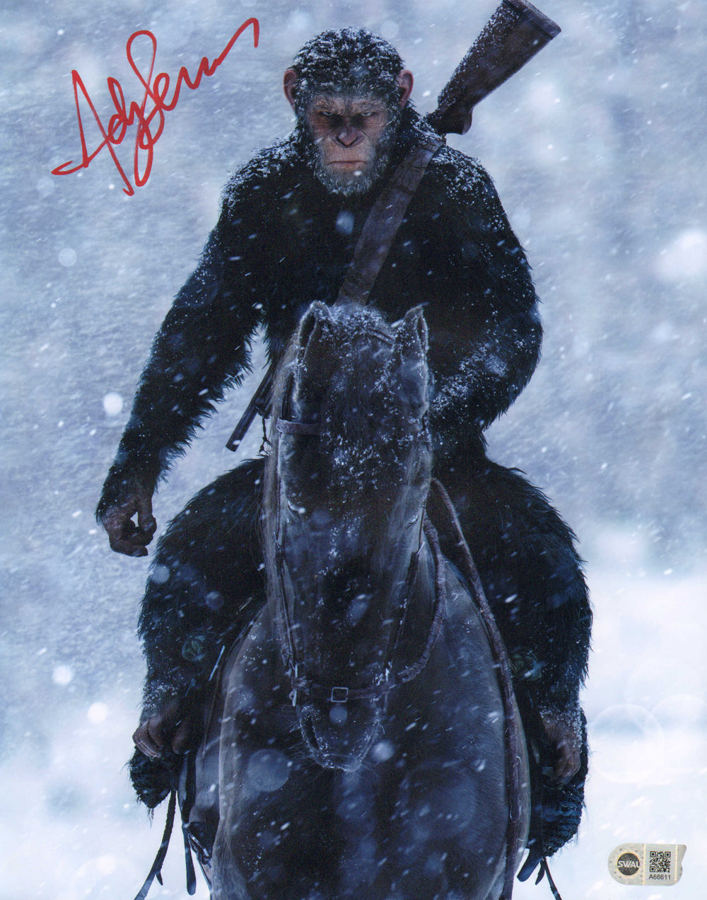 Andy Serkis as Caesar in War for the Planet of the Apes (SWAU) Signed 11x14 Photo