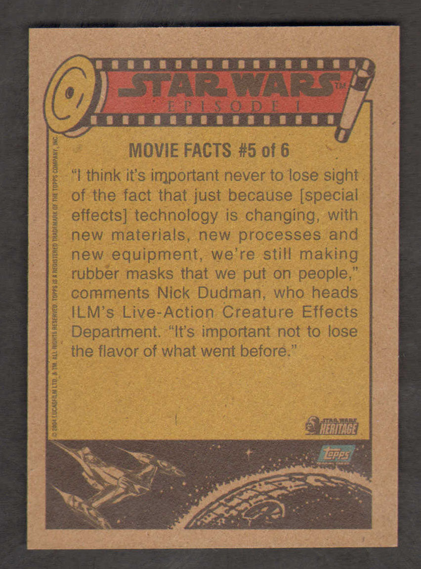 
                  
                    Doug Chiang Concept Artist of Star Wars Episode I: The Phantom Menace Signed Topps Trading Card #5
                  
                