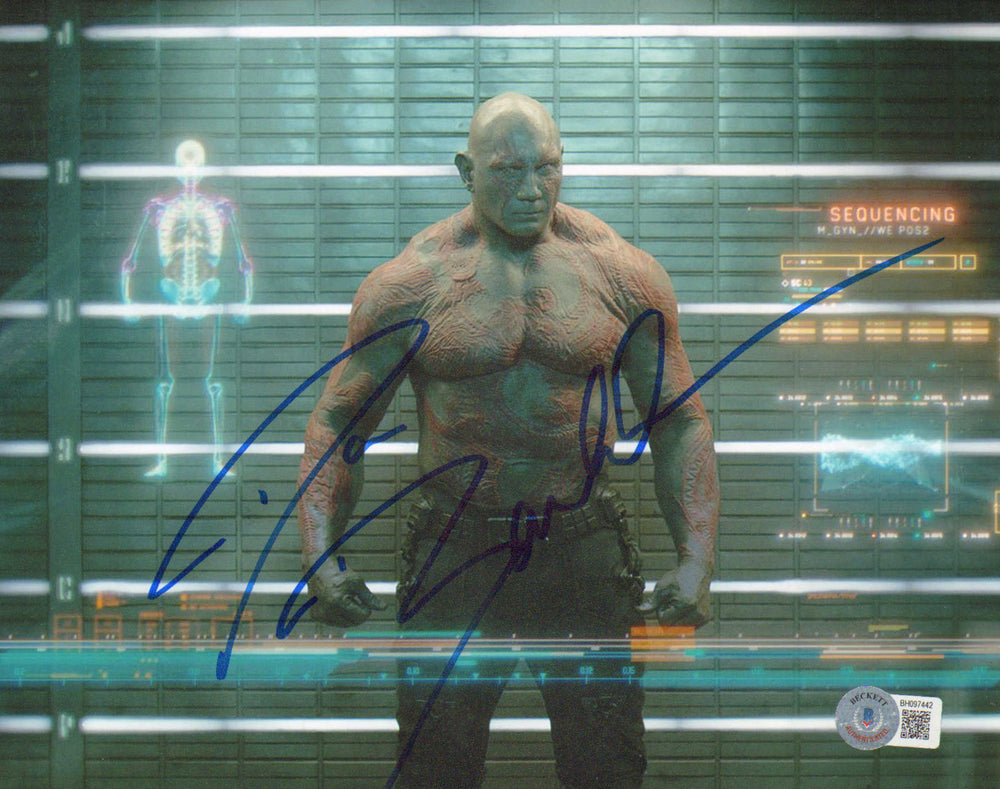Dave Bautista as Drax the Destroyer in Guardians of the Galaxy (Beckett) Signed 8x10 Photo