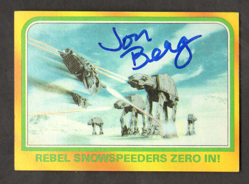 Jon Berg Visual Effects Artist Behind the Scenes of Star Wars: The Empire Strikes Back Rebel Snowspeeders (Echo Base) Signed Topps Trading Card #327