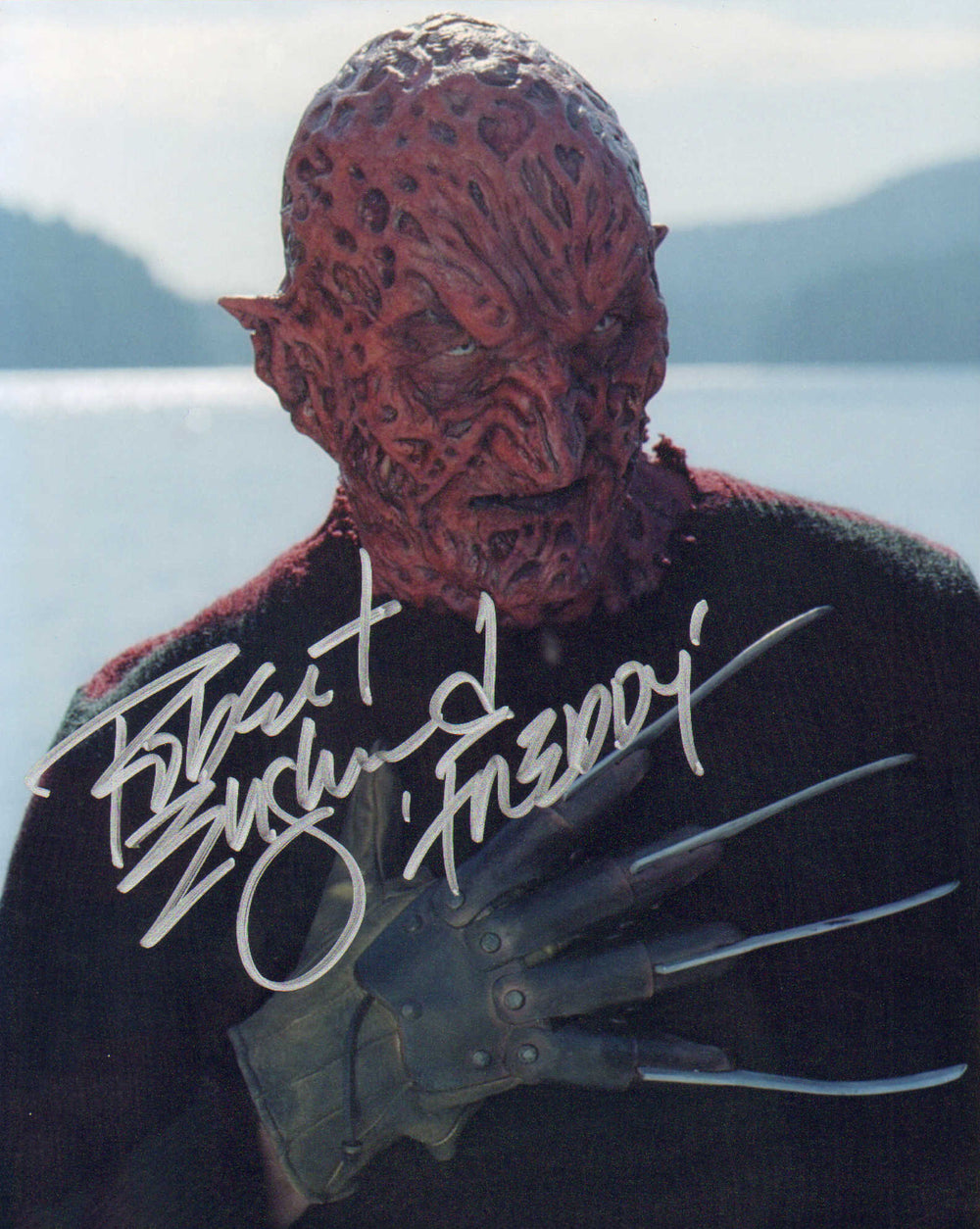 Robert Englund as Freddy Krueger in Freddy vs Jason Signed 8x10 Photo with Character Name