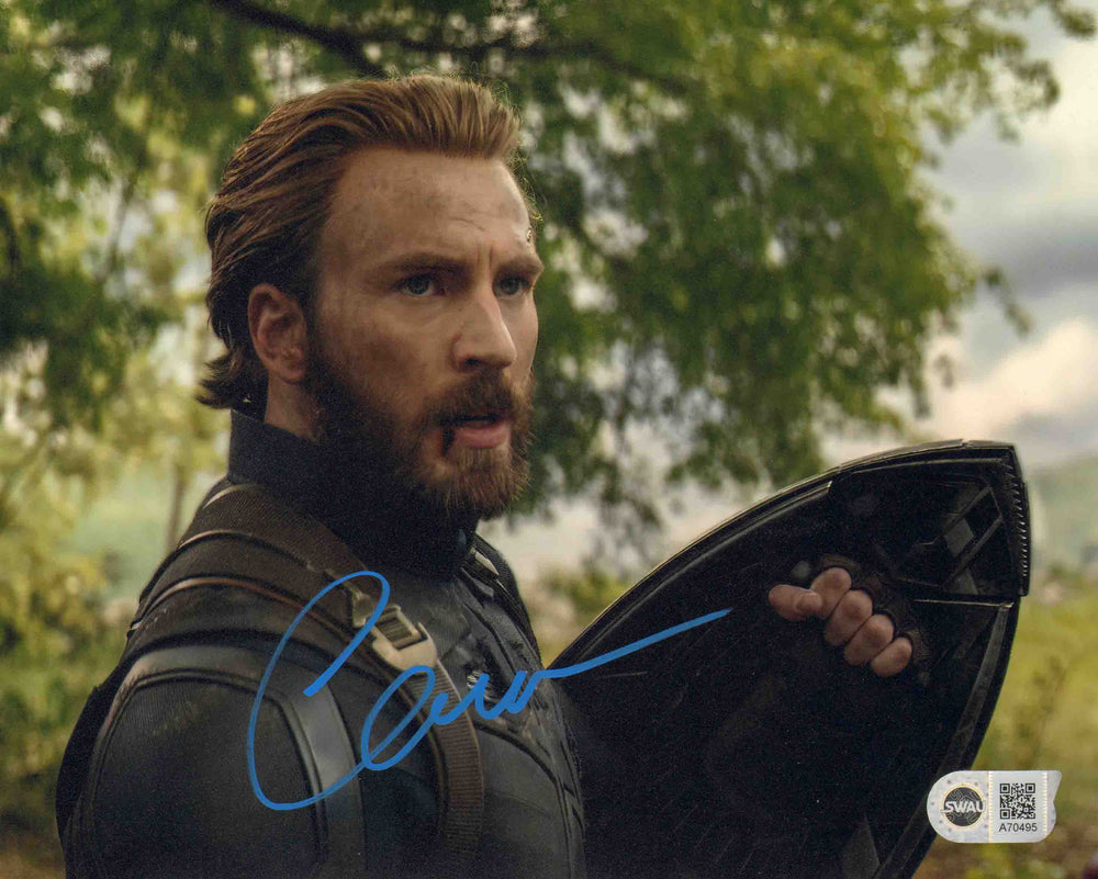 Chris Evans as Captain America in Avengers: Infinity War (SWAU) Signed 8x10 Photo