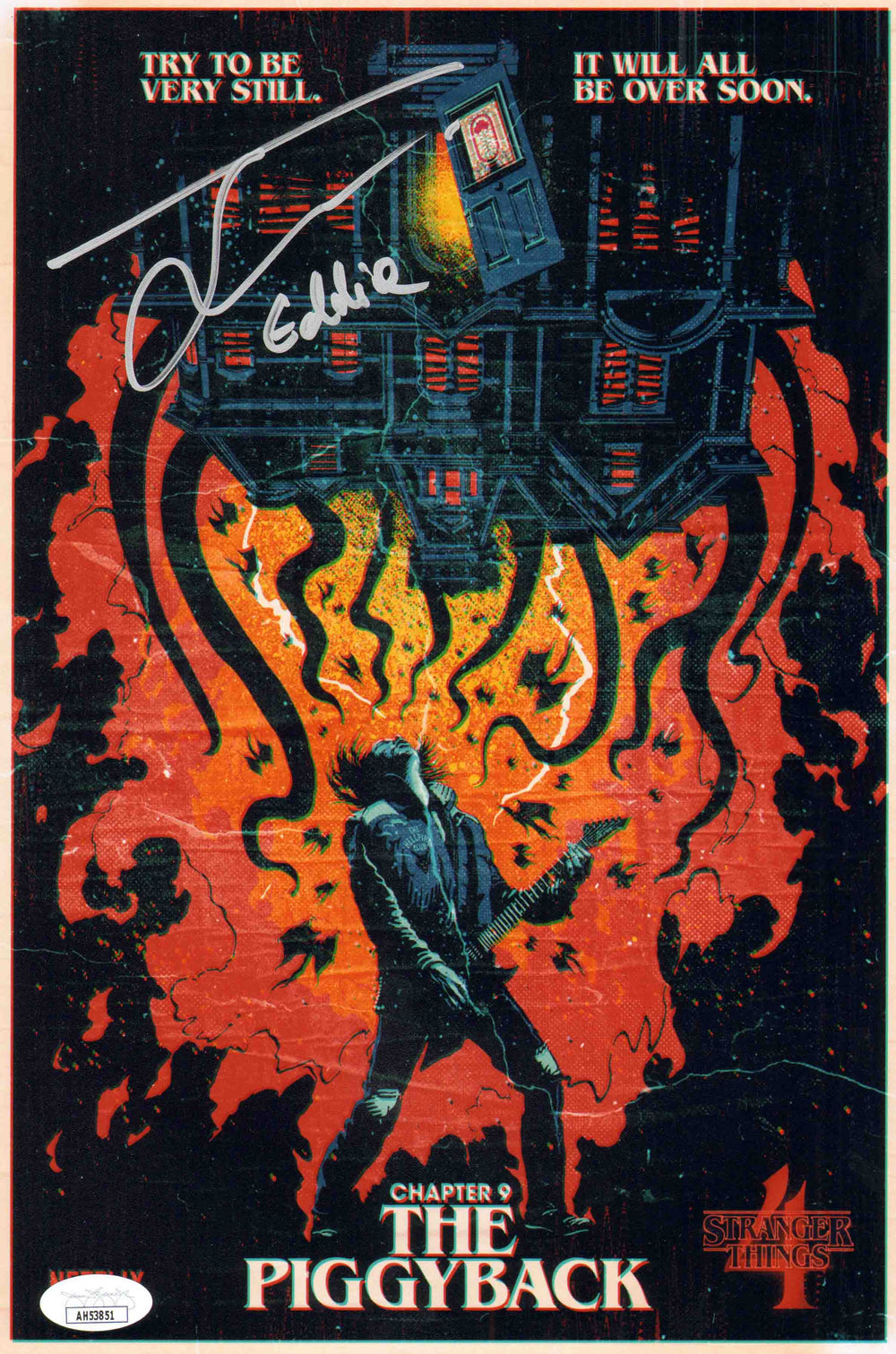 Joseph Quinn as Eddie Munson in Stranger Things (JSA) Signed 8x12 Mini Poster