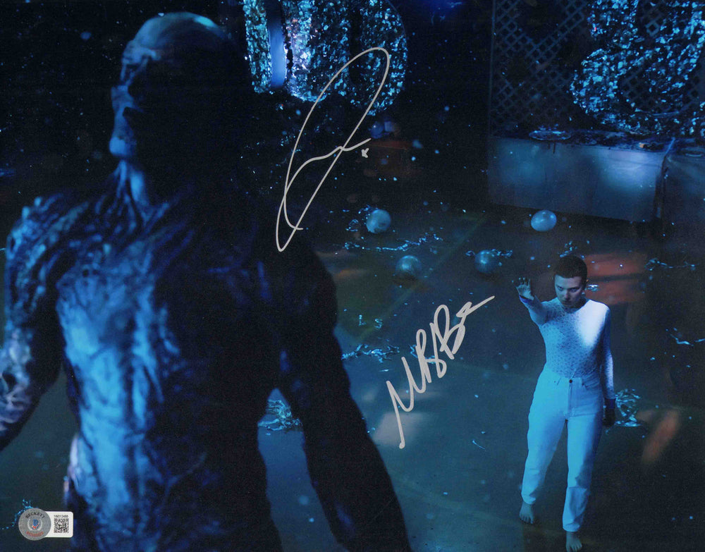 Millie Bobby Brown as Eleven & Jamie Campbell Bower as Vecna in Stranger Things (Beckett) Signed 11x14 Photo