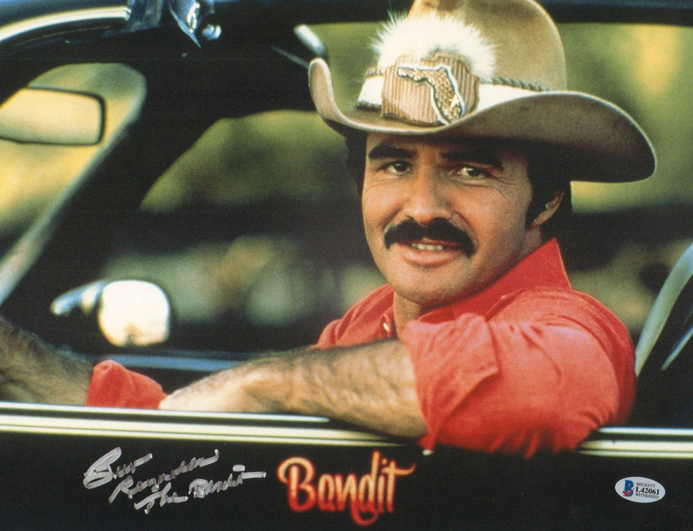 Burt Reynolds as the Bandit in Smokey & the Bandit (Beckett) Signed 11x14 Photo with Character Name