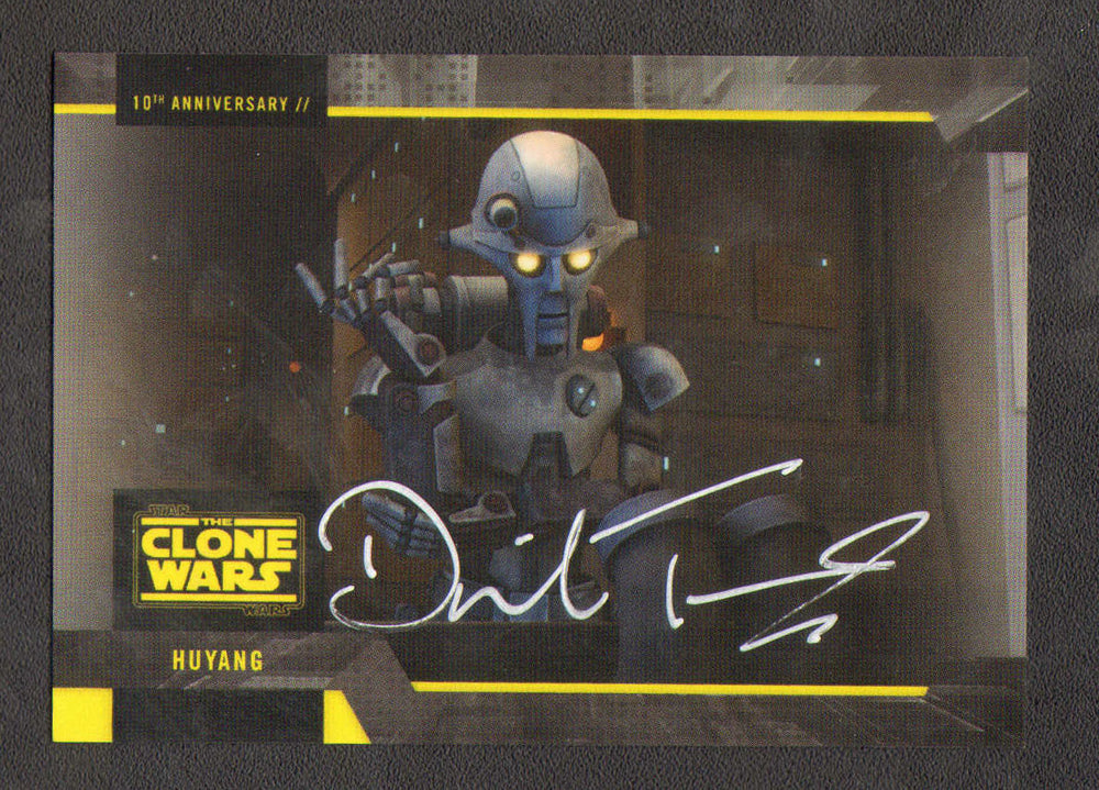 David Tennant as Professor Huyang in Star Wars: The Clone Wars Signed Topps Trading Card #21