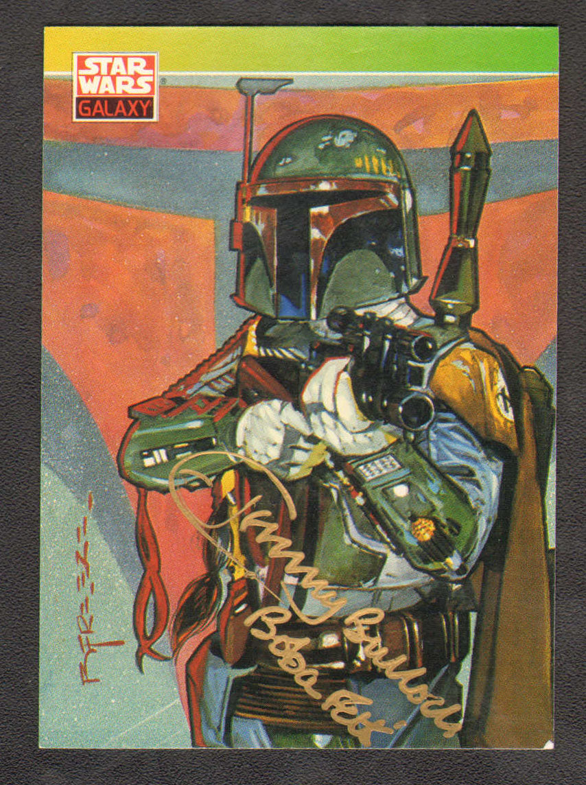 Jeremy Bulloch as Boba Fett in Star Wars: Return of the Jedi Signed Topps Trading Card