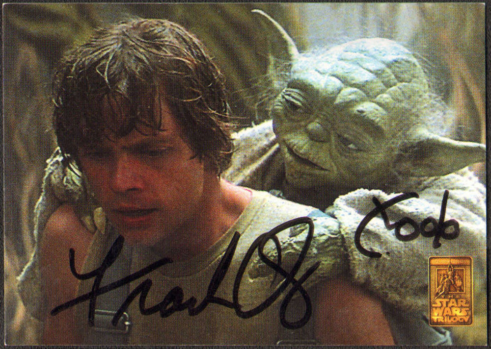 Frank Oz as Yoda in Star Wars: The Empire Strikes Back Signed Merlin Trading Card with Character Name - Rare